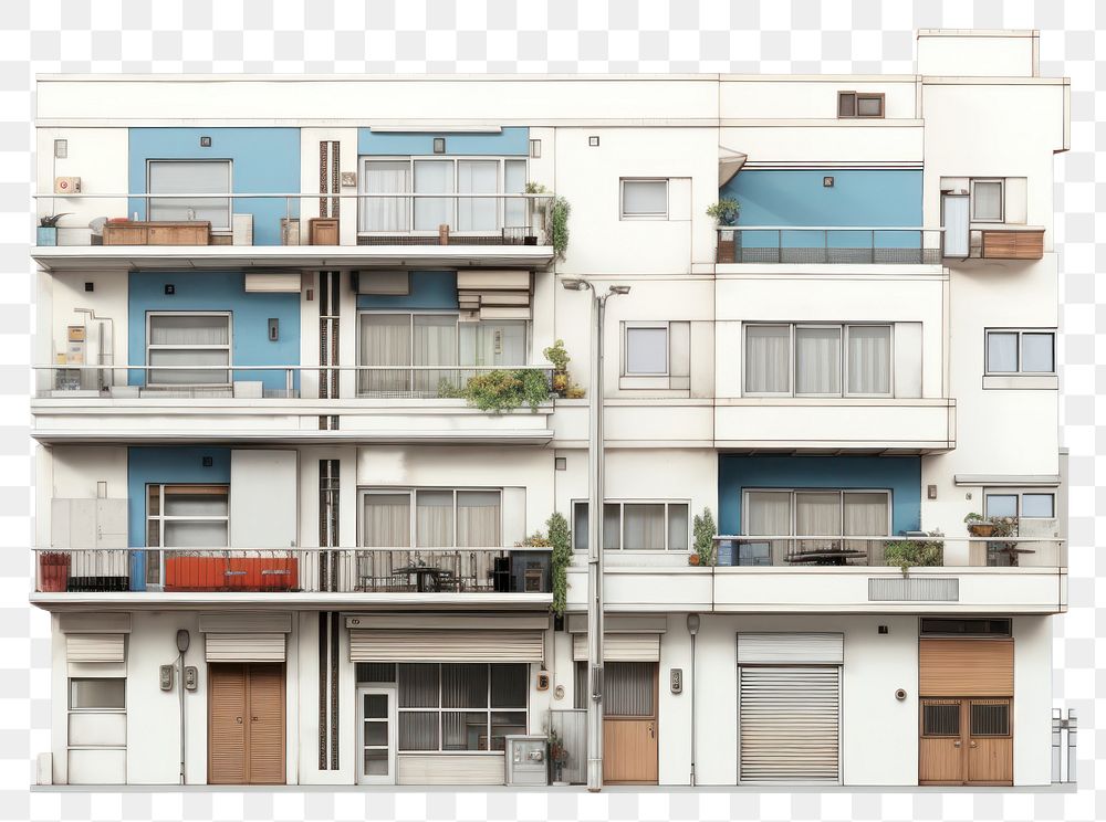 PNG  Apartment in japan architecture building balcony. AI generated Image by rawpixel.
