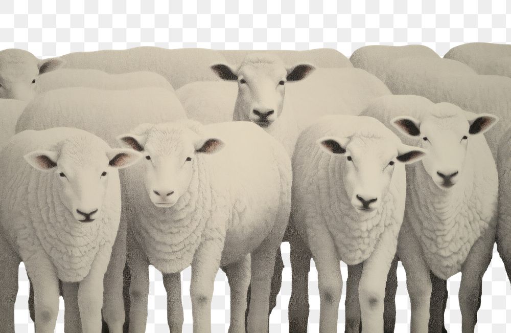 PNG Herd of sheep livestock animal mammal. AI generated Image by rawpixel.