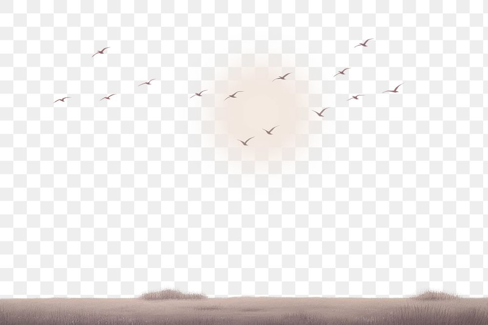 PNG Flock of flamingos outdoors horizon animal. AI generated Image by rawpixel.