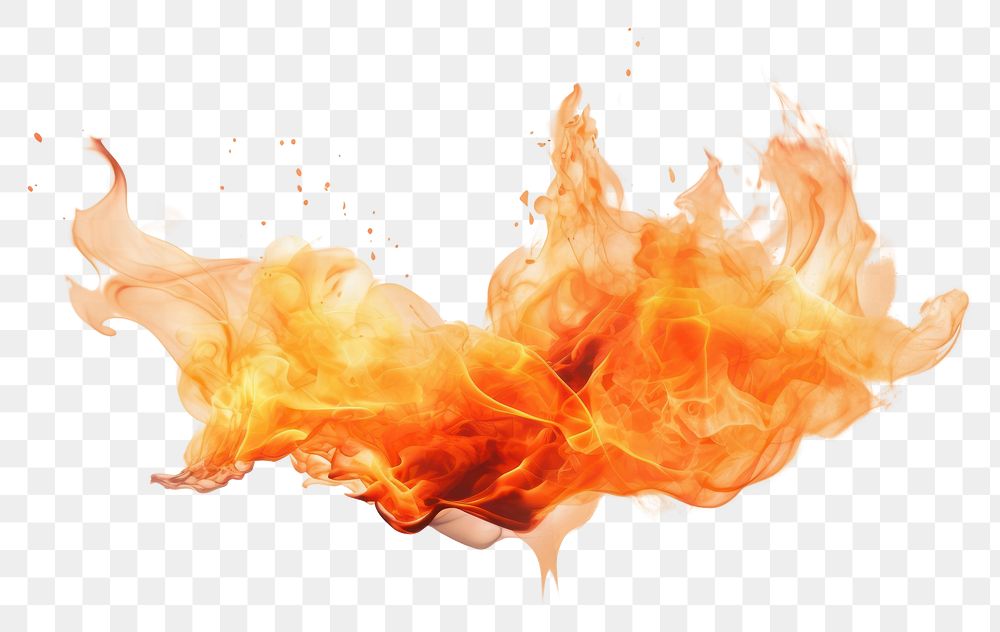 PNG  Blazing fire backgrounds white background splattered. AI generated Image by rawpixel.