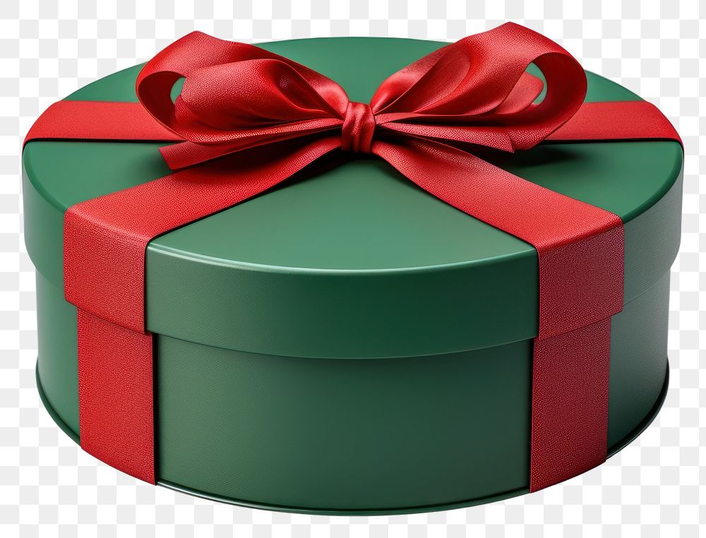 PNG  A simple circular gift box green red celebration. AI generated Image by rawpixel.