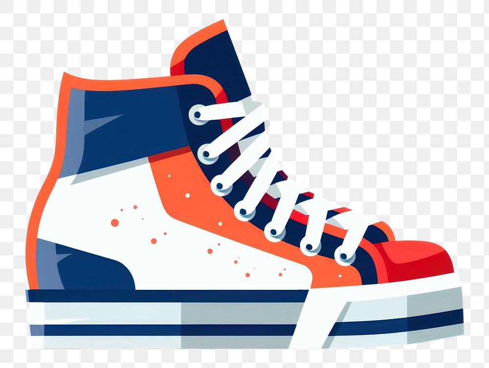 PNG A skate with laces shoe footwear white. AI generated Image by rawpixel.