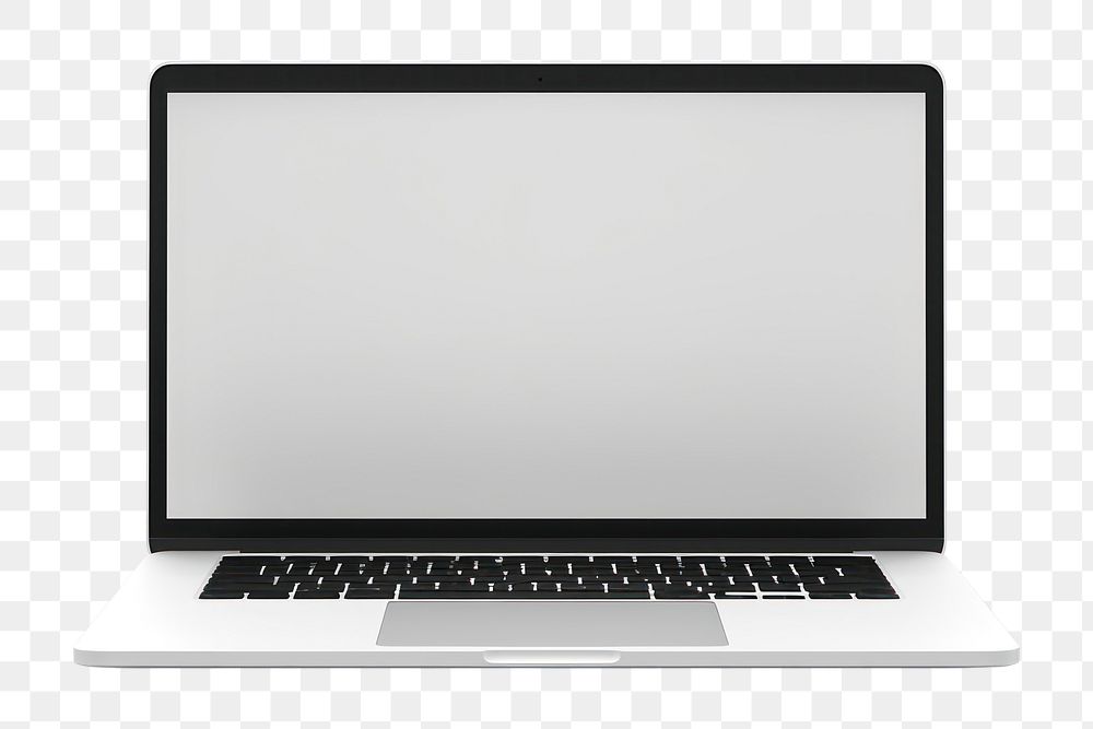 PNG A laptop with blank screen for design mockup computer white background portability