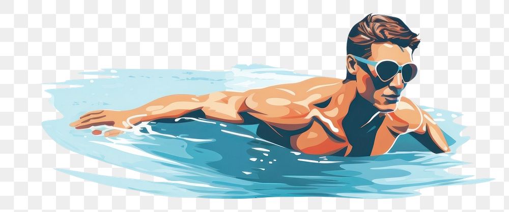 PNG Swimmer swimming swimwear sports. AI generated Image by rawpixel.