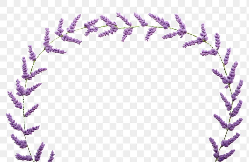 PNG Upper frame border with little lavender necklace jewelry pattern. AI generated Image by rawpixel.