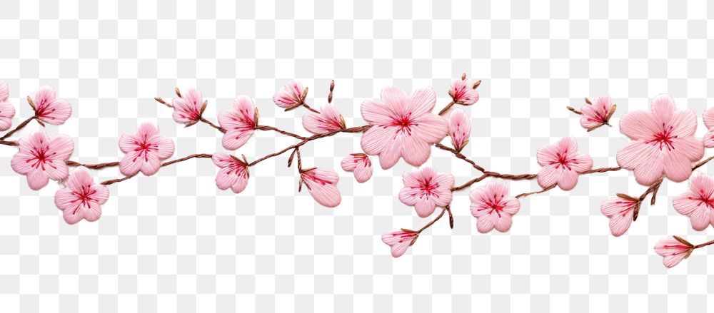 PNG Upper frame border with little cherry blossom backgrounds pattern flower. AI generated Image by rawpixel.