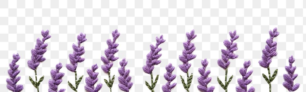 PNG Upper frame border with little lavender pattern backgrounds embroidery. AI generated Image by rawpixel.