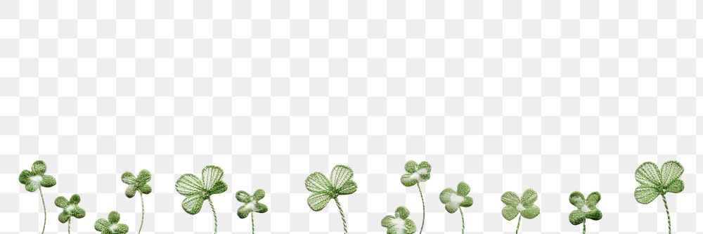PNG Upper frame border with little lucky clover pattern backgrounds green. AI generated Image by rawpixel.
