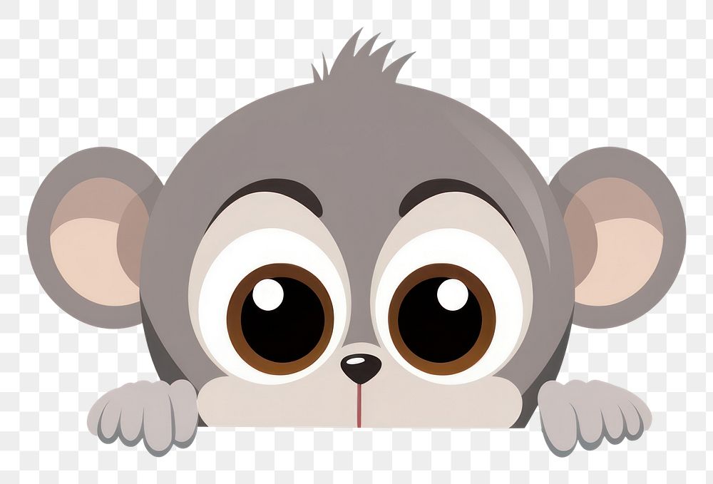 PNG Vervet monkey cartoon animal mammal. AI generated Image by rawpixel.