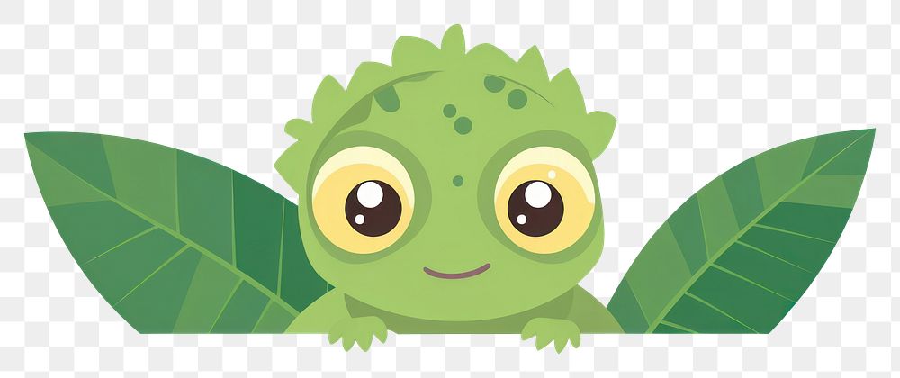 PNG Chameleon cartoon animal iguana. AI generated Image by rawpixel.