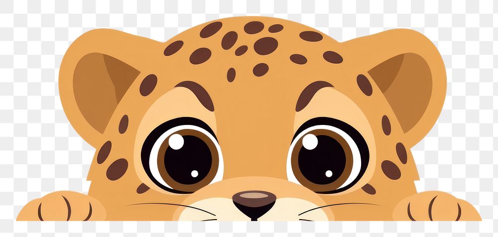 PNG Cheetah wildlife cartoon animal. AI generated Image by rawpixel.