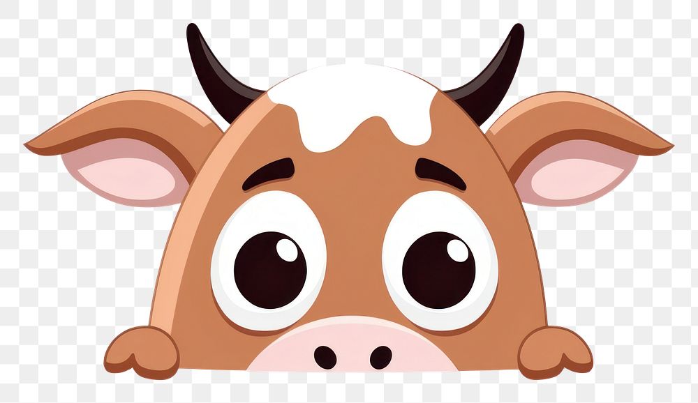 PNG Cow livestock cartoon mammal. AI generated Image by rawpixel.