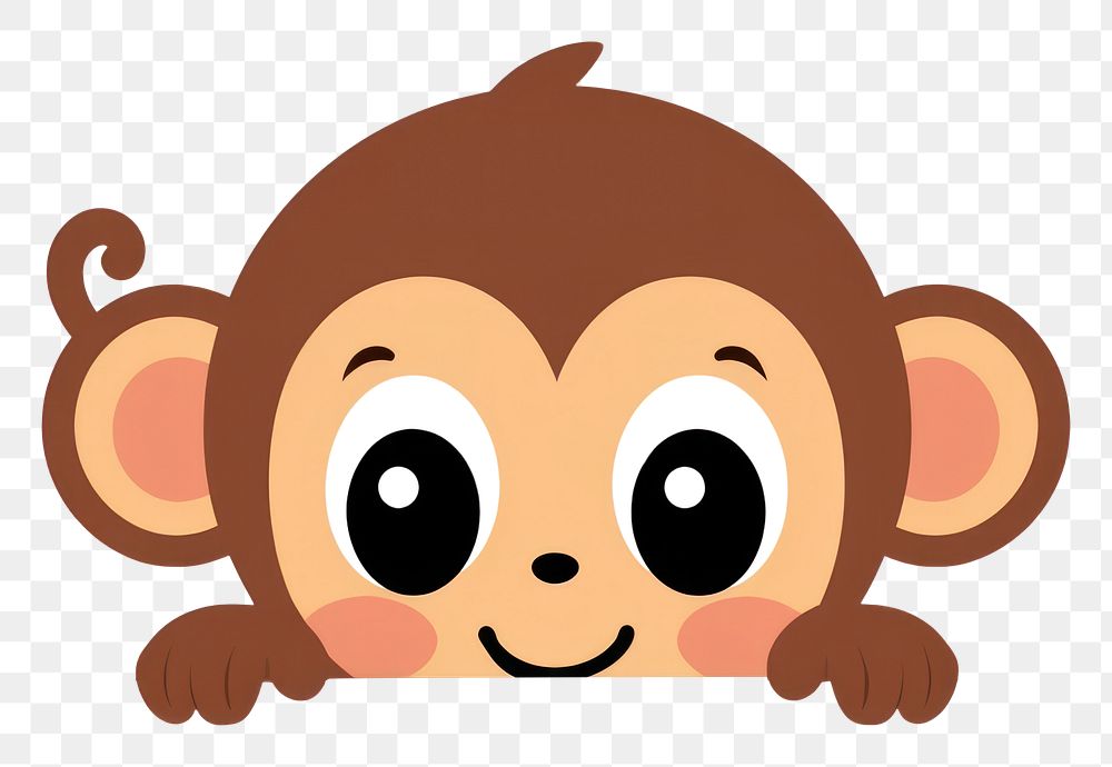 PNG Monkey cartoon mammal animal. AI generated Image by rawpixel.
