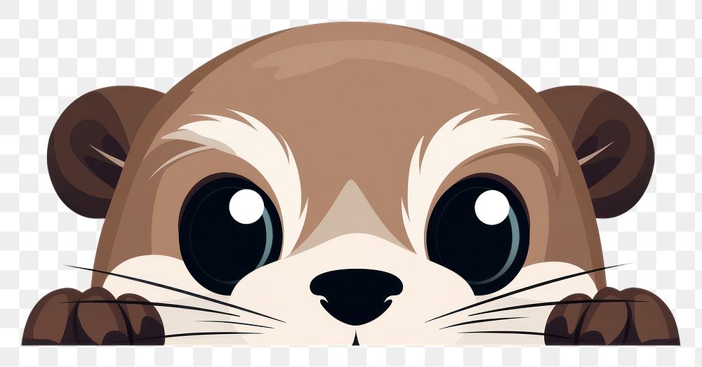 PNG Otter wildlife cartoon animal. AI generated Image by rawpixel.