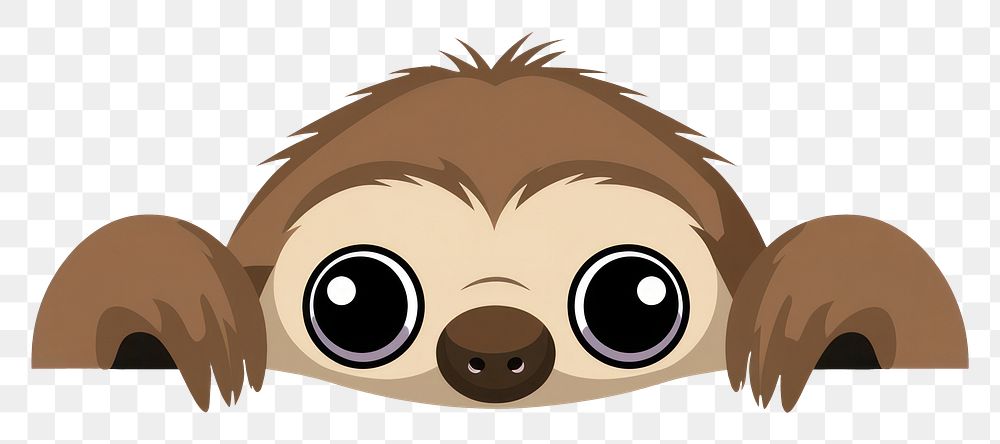 PNG Sloth cartoon animal mammal. AI generated Image by rawpixel.