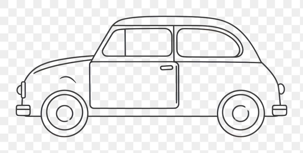 PNG Minimal illustration of wedding car drawing sketch vehicle. AI generated Image by rawpixel.