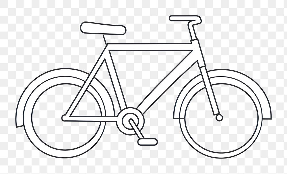 Minimal illustration of a bicycle vehicle drawing sketch. AI generated Image by rawpixel.