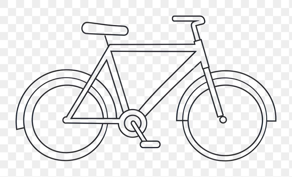 PNG Minimal illustration of a bicycle vehicle drawing sketch. AI generated Image by rawpixel.