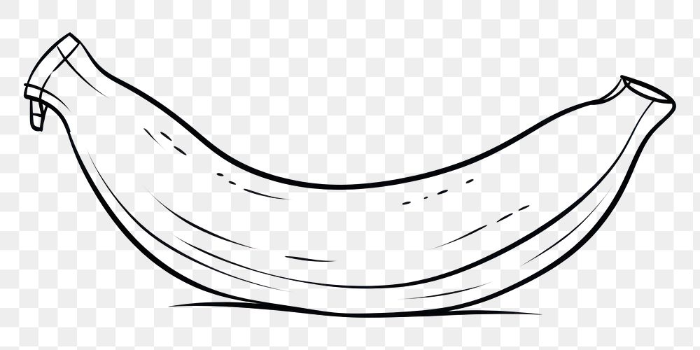 PNG Minimal illustration of banana drawing sketch line. AI generated Image by rawpixel.