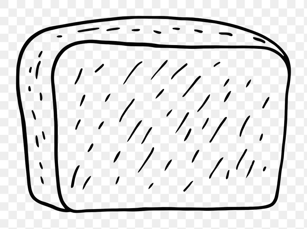 PNG Minimal illustration of bread food white background freshness. AI generated Image by rawpixel.