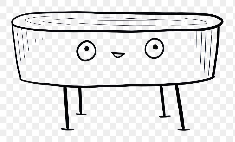 PNG Minimal illustration of coffee table drawing sketch doodle. AI generated Image by rawpixel.