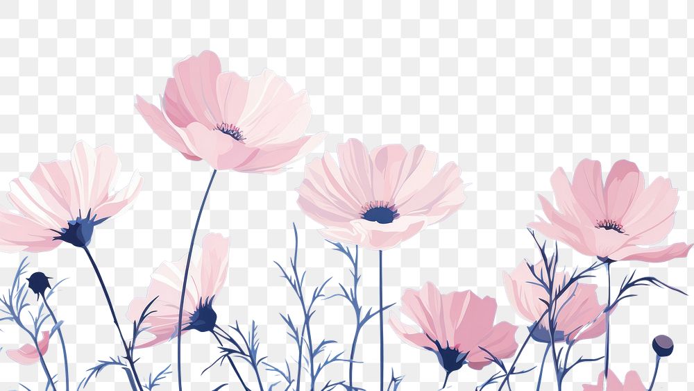 PNG Aesthetic flowers background backgrounds outdoors blossom. AI generated Image by rawpixel.