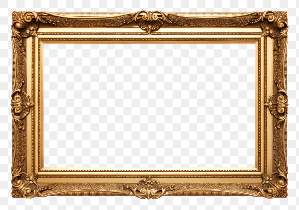 PNG Gold vintage classic frame mockup backgrounds white background architecture