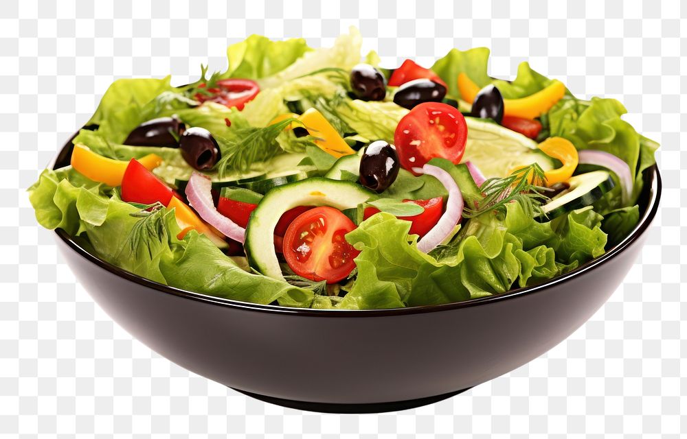 PNG Mix vegetables in bowl salad lettuce plant. AI generated Image by rawpixel.