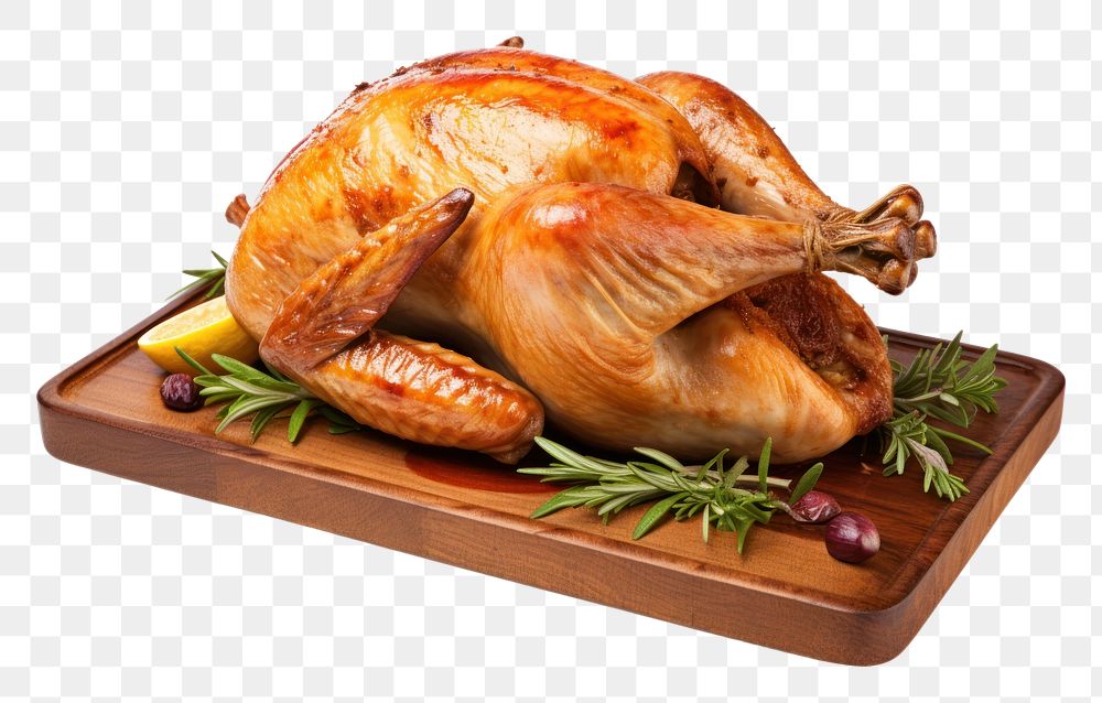 PNG A thanksgiving turkey dinner meat food. AI generated Image by rawpixel.