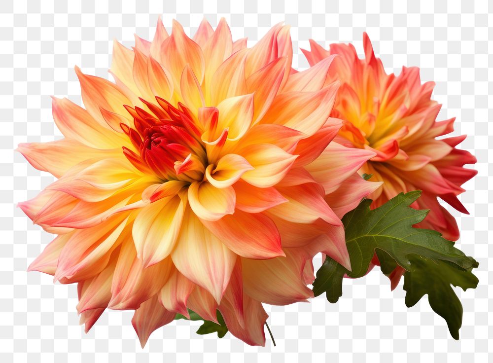 PNG Flower png dahlia plant white background. AI generated Image by rawpixel.