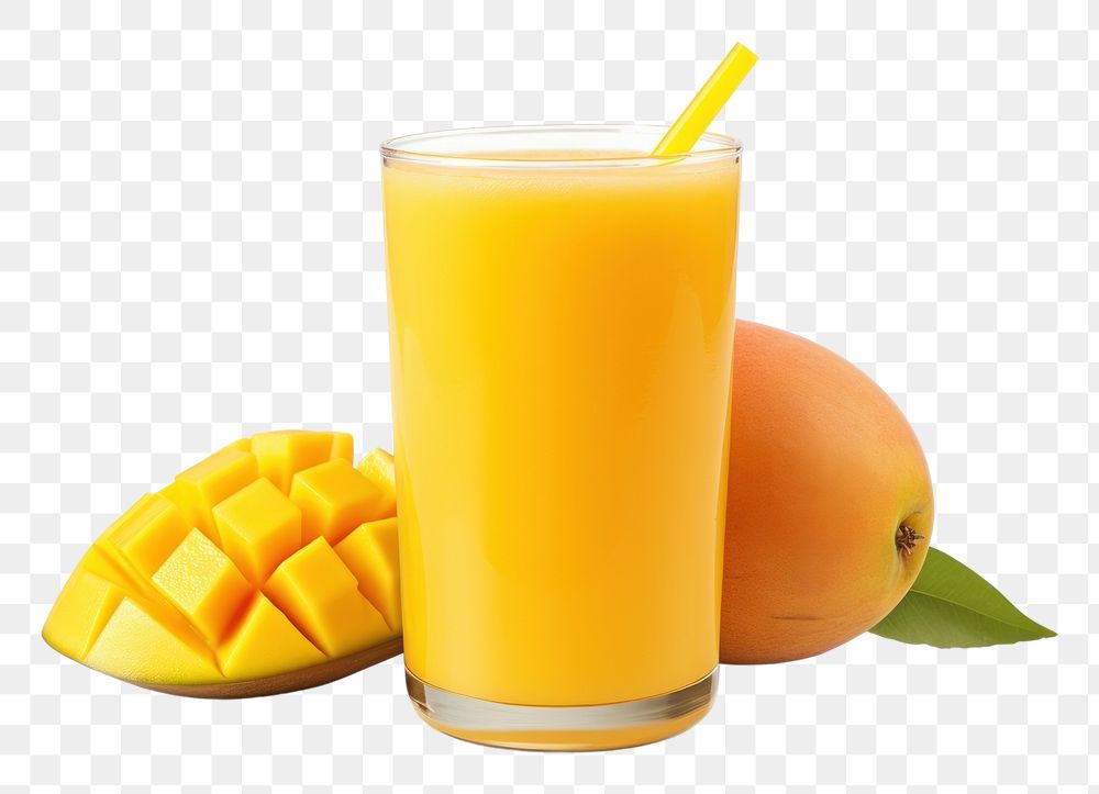 PNG Mango juice fruit drink. AI generated Image by rawpixel.