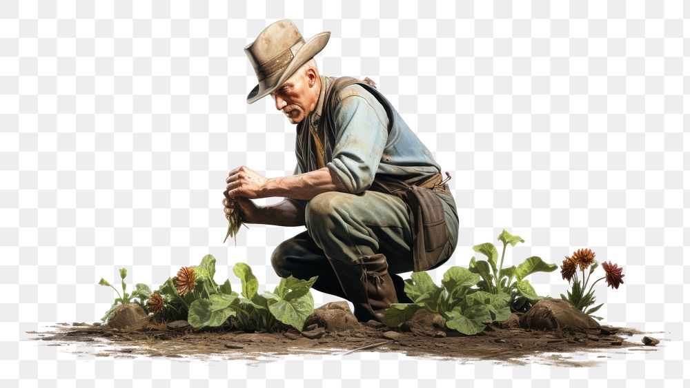 PNG Gardener gardening outdoors gardener. AI generated Image by rawpixel.