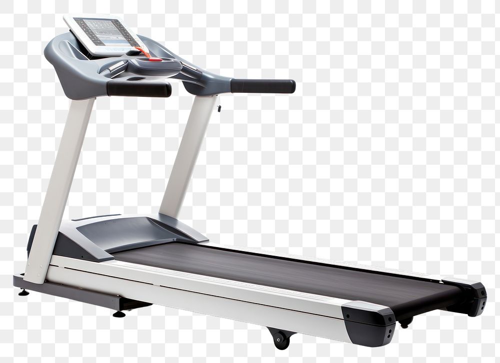 PNG  Treadmill RUN treadmill white background technology. AI generated Image by rawpixel.