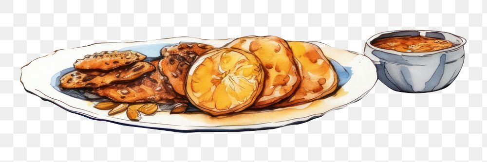 PNG Ramadan food cartoon sketch bread. AI generated Image by rawpixel.