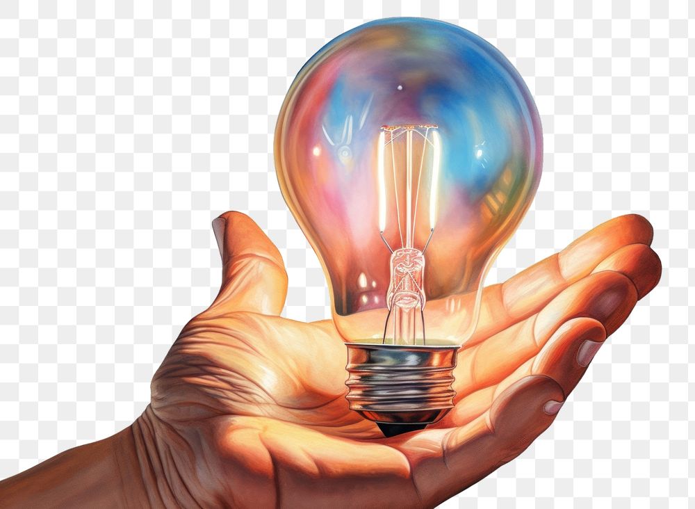 PNG Hold light bulb lightbulb hand electricity. AI generated Image by rawpixel.