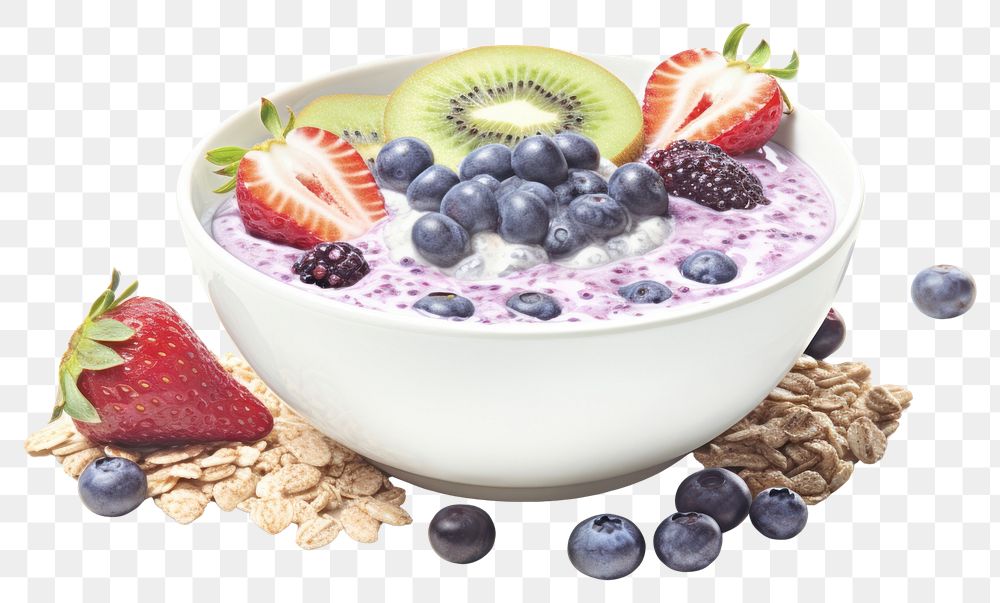 PNG Acai bowl blueberry fruit plant. AI generated Image by rawpixel.