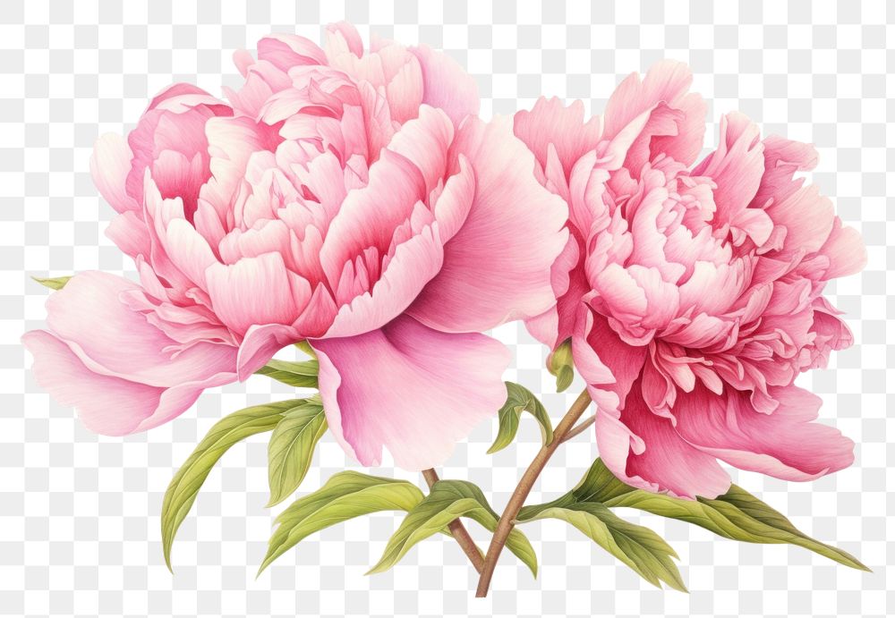 PNG Peony blossom drawing flower