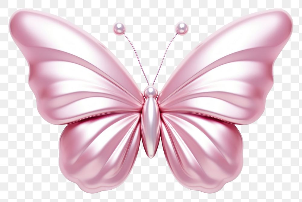 PNG Butterfly pink white background accessories