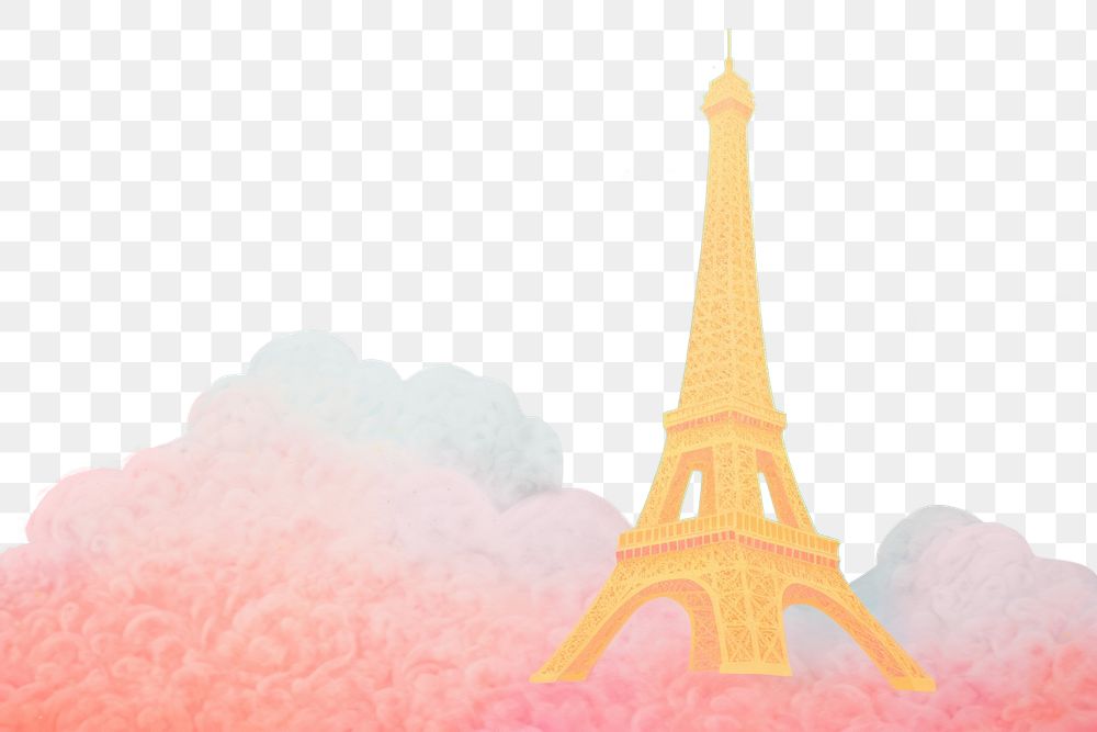 PNG Eiffel Tower architecture backgrounds outdoors. AI generated Image by rawpixel.