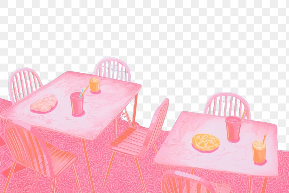 PNG Restaurant tablecloth furniture painting. AI generated Image by rawpixel.