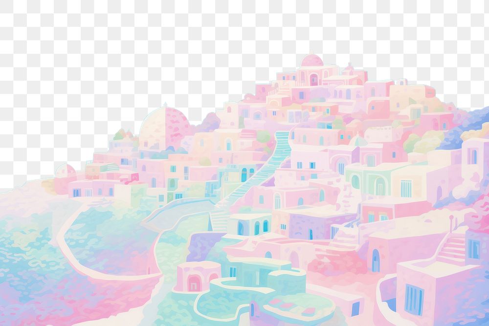 PNG Santorini drawing outdoors sketch. AI generated Image by rawpixel.