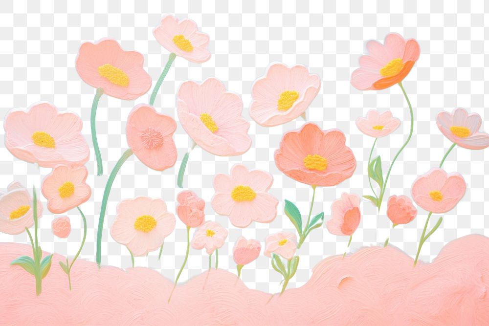 PNG Spring flowers art backgrounds painting. AI generated Image by rawpixel.