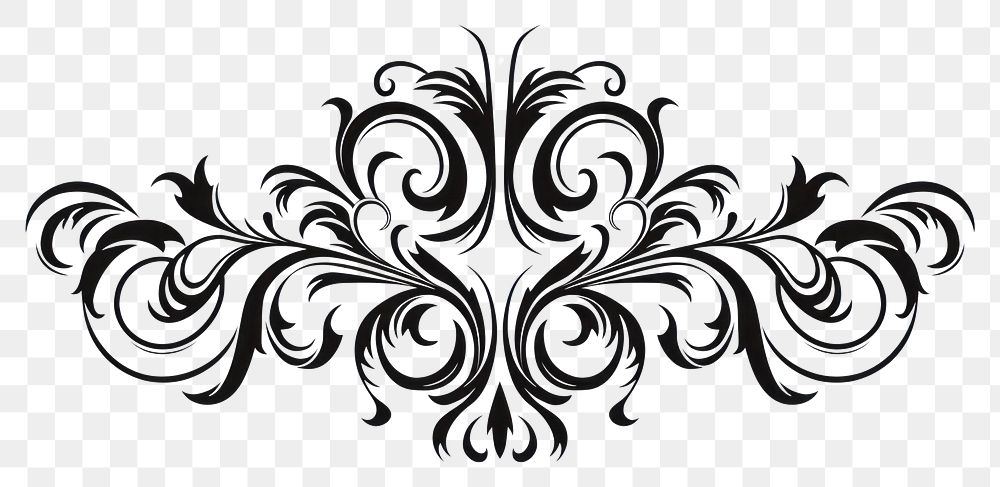PNG Ornamental element pattern white black. AI generated Image by rawpixel.