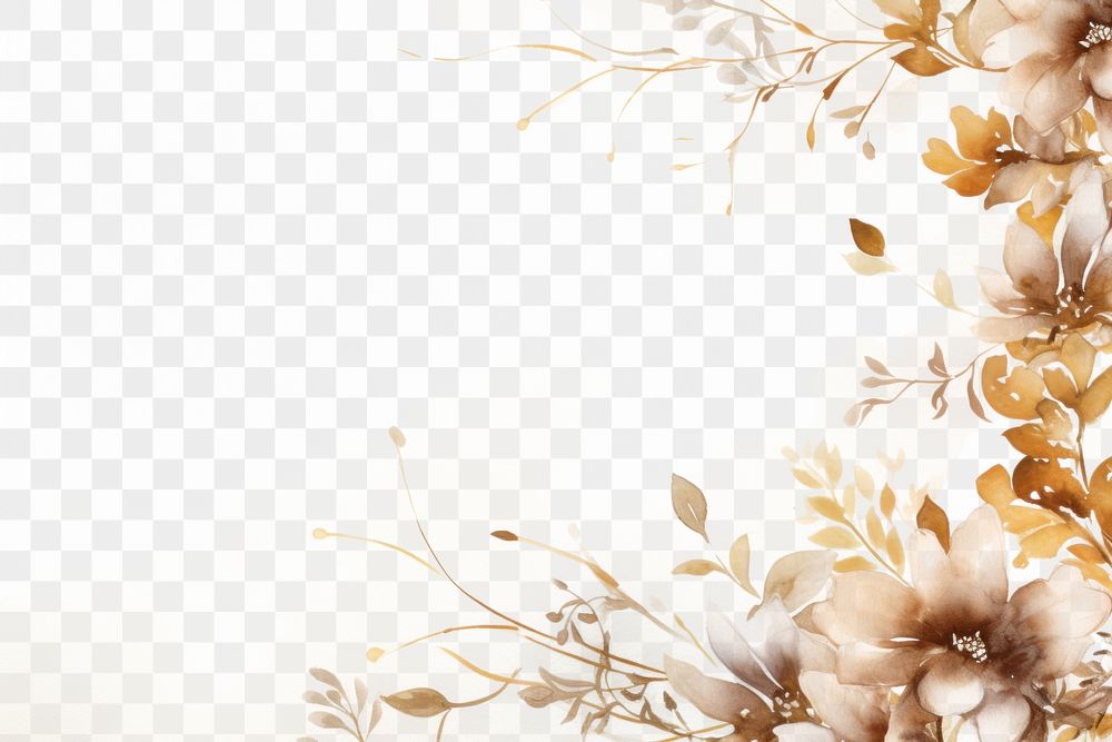 PNG  Flower borders backgrounds painting pattern