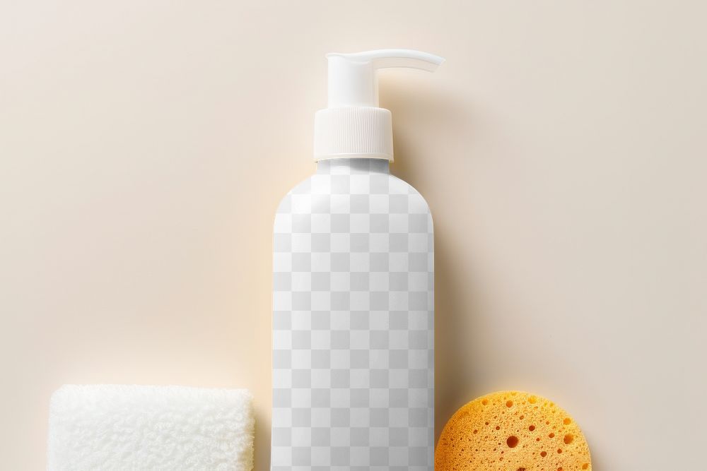 Liquid soap bottle png mockup, transparent design