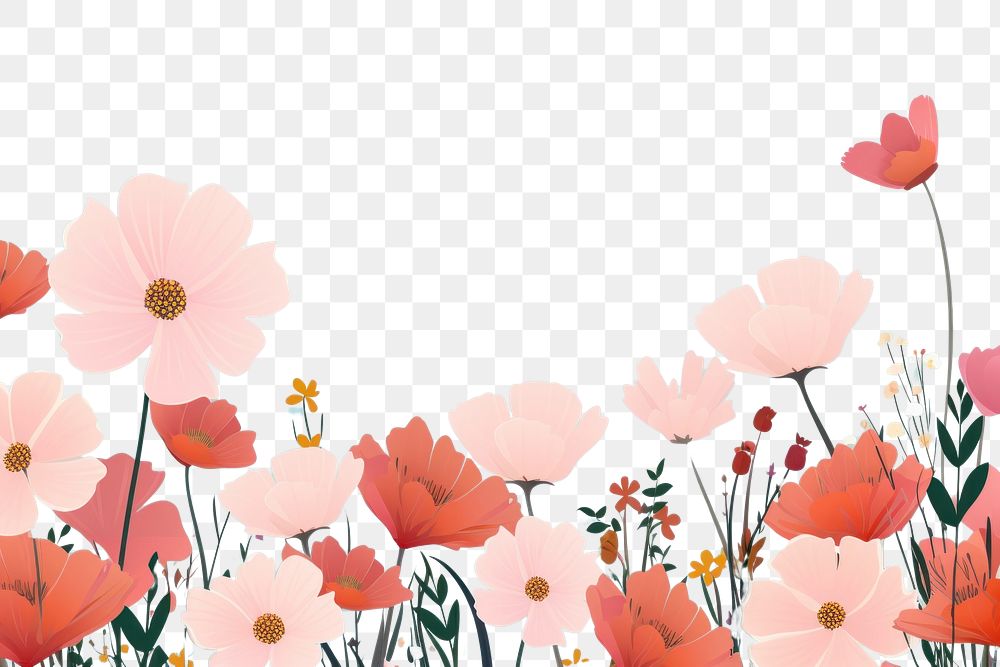 PNG Summer flowers backgrounds outdoors blossom. AI generated Image by rawpixel.