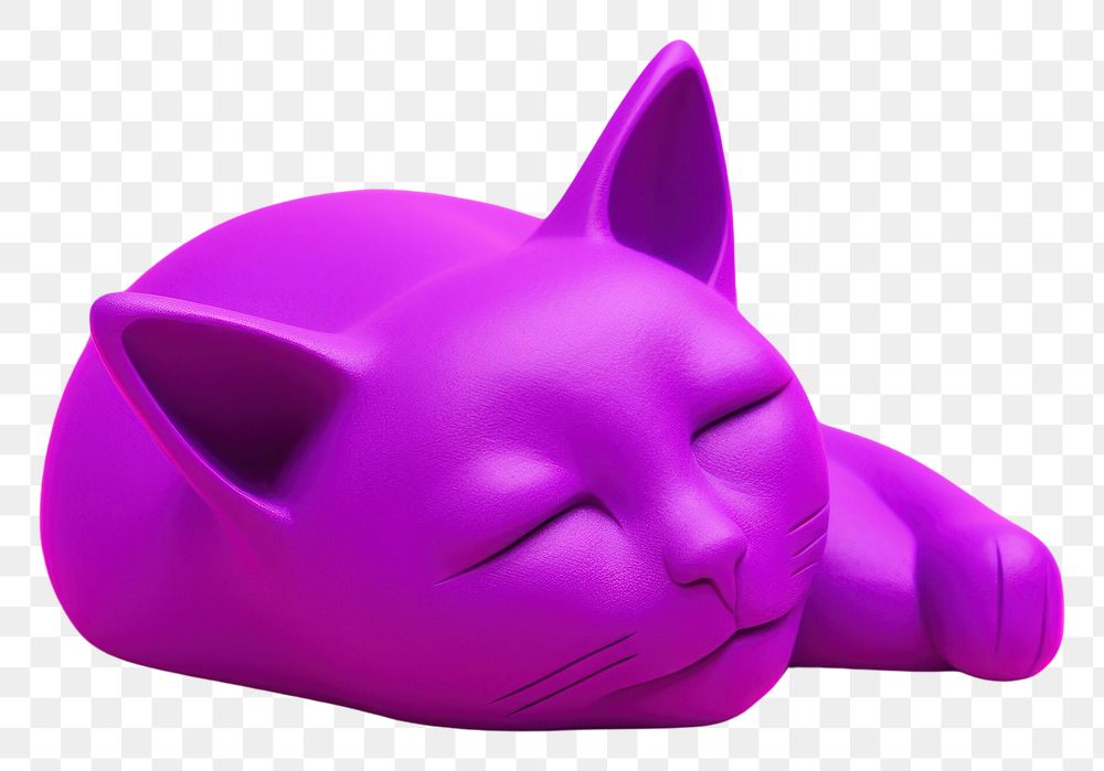 PNG Cat mammal animal purple. AI generated Image by rawpixel.