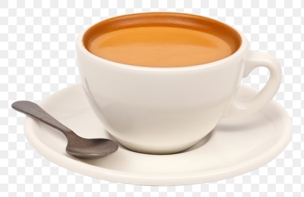 PNG Large coffee dup saucer drink spoon. AI generated Image by rawpixel.