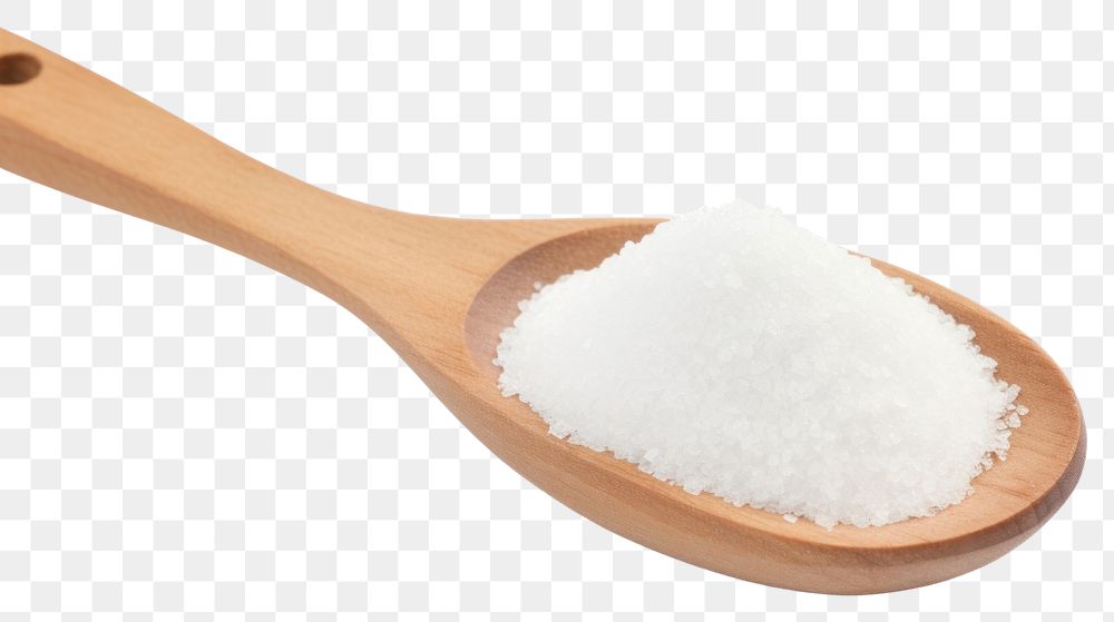 PNG Salt in wooden spoon white white background freshness. AI generated Image by rawpixel.