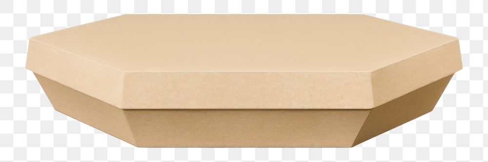 PNG Pentagon sand stone cardboard box white background. AI generated Image by rawpixel.
